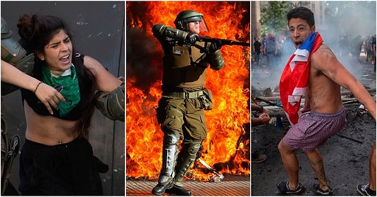 Eğitim, Maaş ve Sağlık Hizmeti İçin Toplandılar! Şili’deki Olaylı Haftayı En İyi Özetleyen 21 Fotoğraf