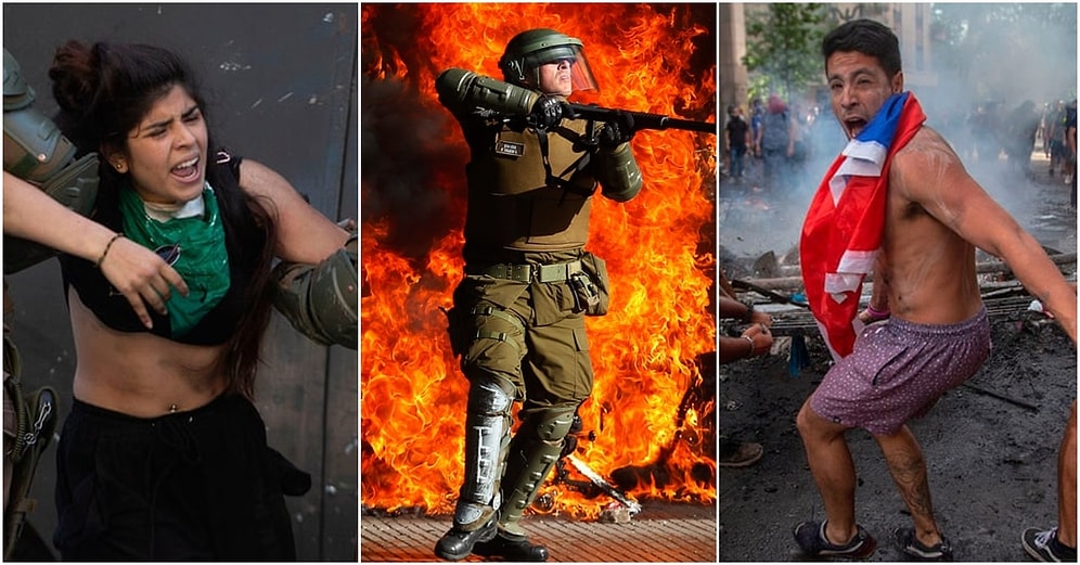 Eğitim, Maaş ve Sağlık Hizmeti İçin Toplandılar! Şili’deki Olaylı Haftayı En İyi Özetleyen 21 Fotoğraf
