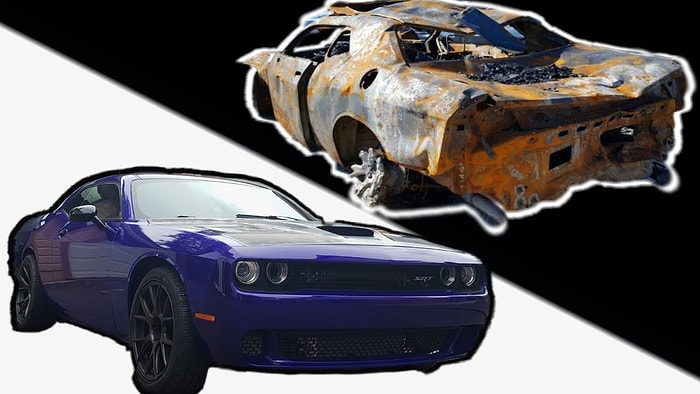 Cayır Cayır Yanmış Dodge Challenger'ı Eskisinden Daha İyi Hale Getirdiler