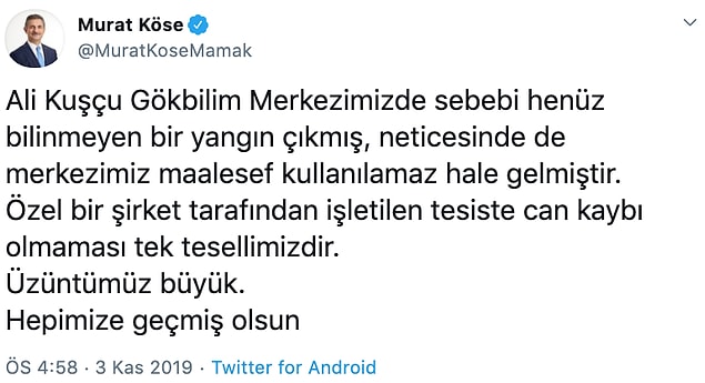 Mamak Belediye Başkanı Köse: 'Merkezimiz maalesef kullanılamaz hale gelmiştir'