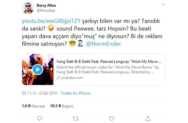 Bu popülerlikle birlikte bir süre önce Khontkar Twitter hesabından parçanın çalıntı olduğunu iddia etmişti.