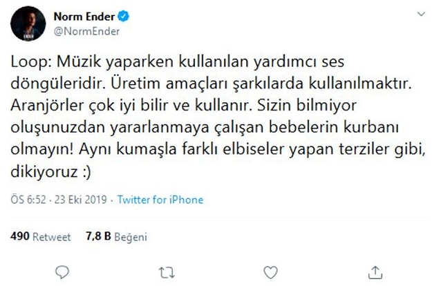 Norm Ender iddialara da çok gecikmeden bu şekilde cevap vermişti.