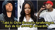 Ortalık Karışır! Eminem, Sızan Şarkısında Chris Brown'ın Rihanna'yı Darp Etmesini Haklı Bulduğunu Söyledi