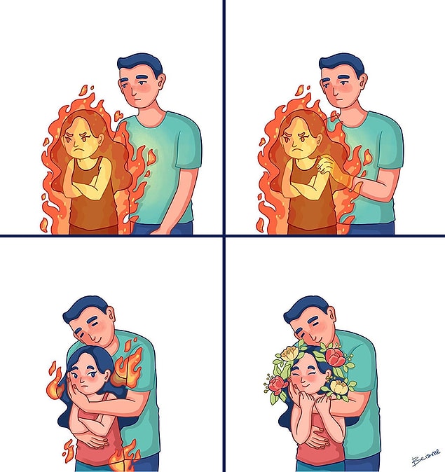 7. Aynı zamanda sinirliyken seni sakinleştiren tek şey o'dur. 😌