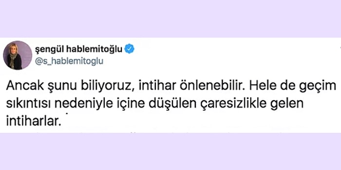 Akademisyen Şengül Hablemitoğlu'ndan Son Zamanlarda Gelen İntihar Haberleriyle İlgili Okunması Gereken Bir Yazı