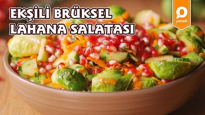 Sağlıklı Mevsim Sebzeleriyle Salata Yapmanın En Doğru Zamanı! Ekşili Brüksel Lahana Salatası Nasıl Yapılır?
