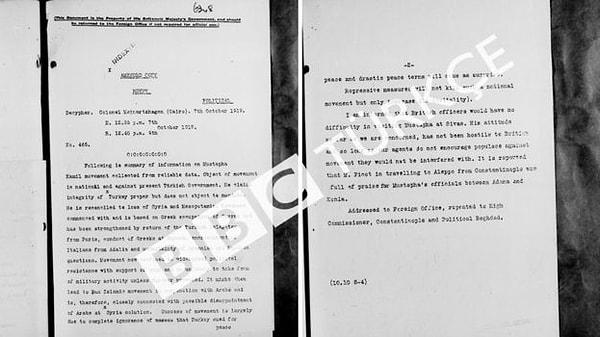 Atatürk hakkında hazırlanan ilk rapor, 1919 yılının ekim ayında.