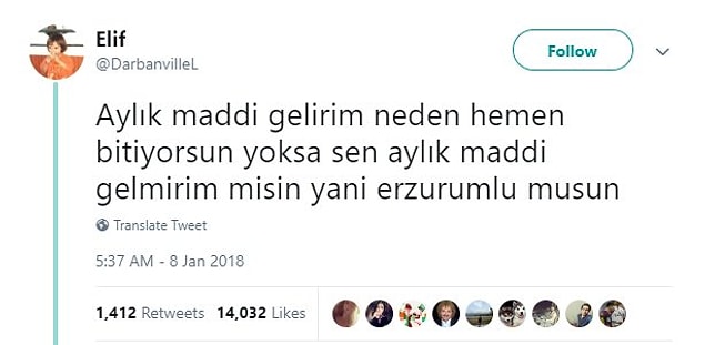 6. Aylık gelmirim.