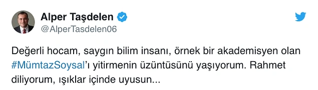 Hocaların Hocasıydı: Prof. Dr. Mümtaz Soysal Yaşama Veda Etti