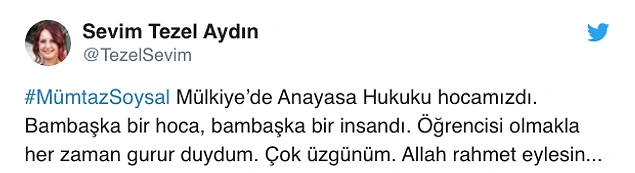 Hocaların Hocasıydı: Prof. Dr. Mümtaz Soysal Yaşama Veda Etti