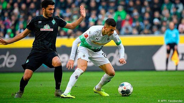 Werder Bremen'in deplasmanda lider Borussia Mönchengladbach'a 3-1 mağlup olduğu karşılaşmada, Nuri Şahin 73. dakika sahada kaldı. Ömer Toprak ise forma şansı bulamadı.