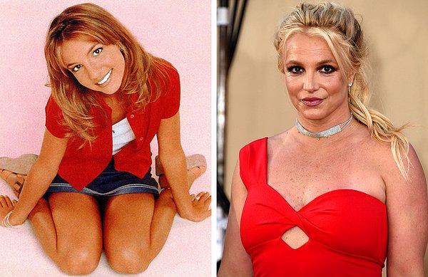 5. Bir neslin ikonu olan Britney Spears, 1999'da ilk albümünü çıkardığı zaman ve şimdi.