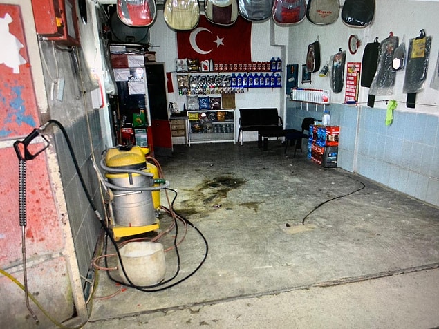 İş yerinde maddi hasar meydana geldi.