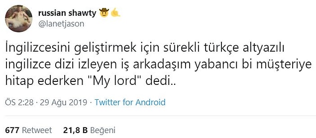 15. Çok Game of Thrones izlenmiş herhalde. :)