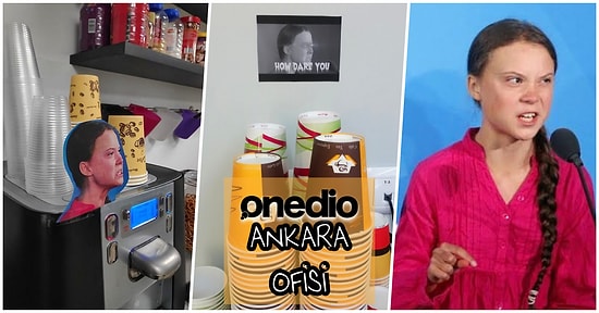 Bu Ne Cüret?! Plastik Kullanımını Önlemek İçin Ofislerine Greta Thunberg Fotoğrafları Asan 13 Şirket