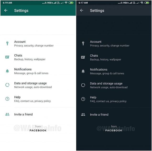 WhatsApp'ın yeni Beta güncellemesinde görülen "From Facebook" ibaresinin de kullanılmaya başlandığını belirtelim.