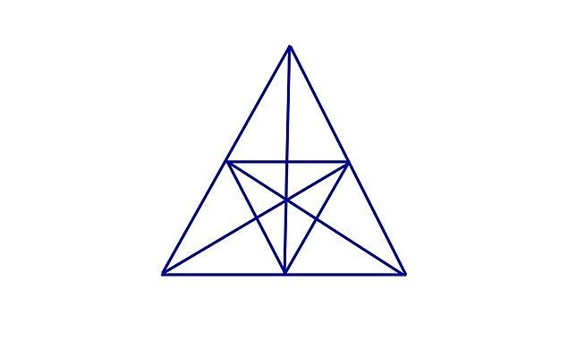 2. Doğru cevap! Şekilde yaklaşık kaç tane üçgen var?