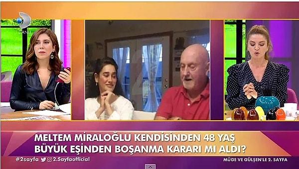 Ardından geçtiğimiz günlerde bir magazin programında Onur Akay, Meltem Miraloğlu'nun kendisinden 48 yaş büyük eşi Patrick'ten boşanacağını söylemiş, bu olay gündeme yine bomba gibi düşmüştü.