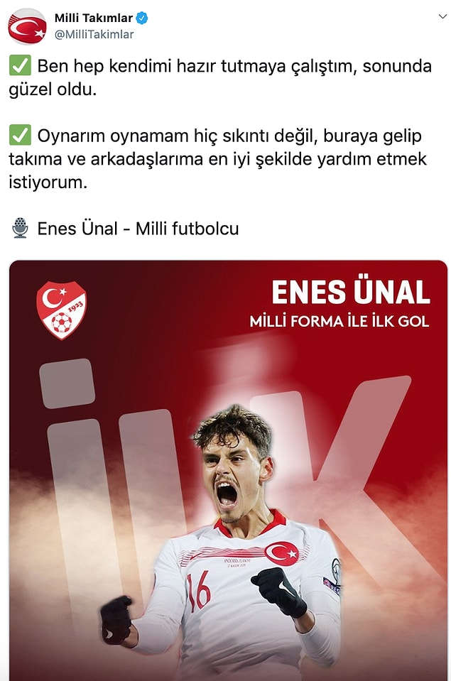 Ünal, maç sonu açıklamasında 'Ben hep kendimi hazır tutmaya çalıştım' dedi.