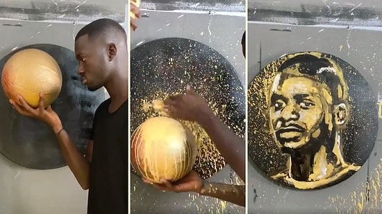 Tanınmış Kişileri Özdeşleştiği Nesnelerle Resmeden Senegalli Sanatçıdan Sadio Mane Tablosu!