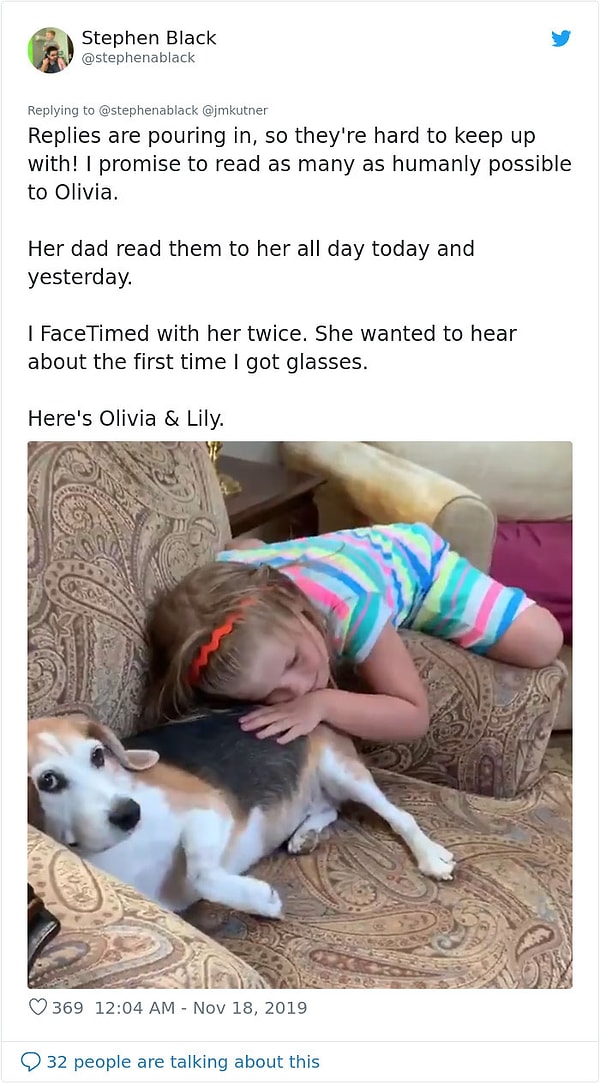 Bütün bu cevapların ardından Olivia'nın amcasından yeni tweet daha geldi: