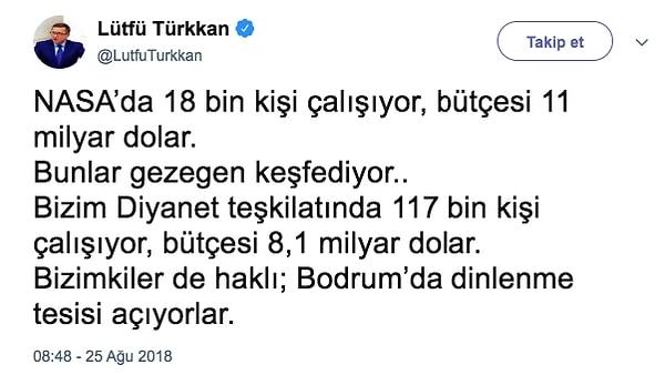 Ardından Lütfü Türkkan'ın yine aynı konuyla ilgili atmış olduğu tweet üstüne gelince olay iyice büyüdü.