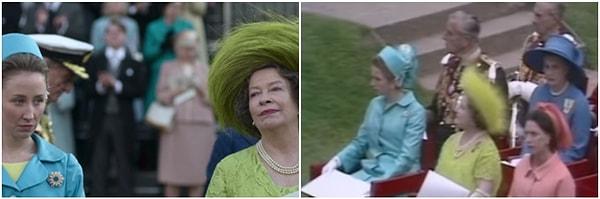21. Prenses Anne ve Kraliçe Anne Elizabeth, Prens Charles'ın töreninde...