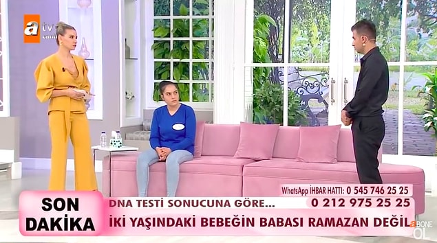 Bu sonucun ardından biyolojik babanın kim olduğu merak edildi ve Melahat, kim olduğunu bilmediğini söyledi.