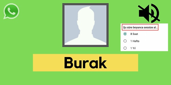 Seni WhatsApp'ta sessize alan kişi Burak!