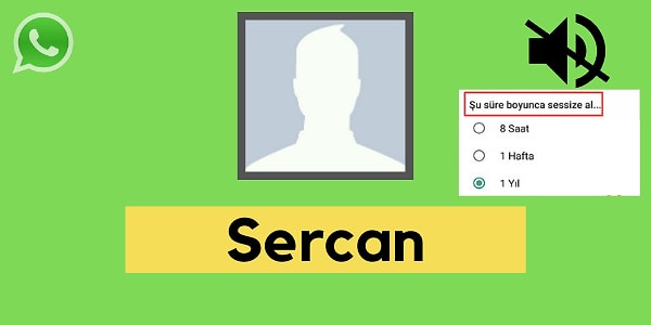 Seni WhatsApp'ta sessize alan kişi Sercan!
