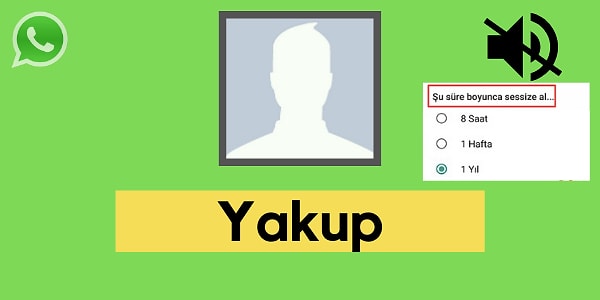 Seni WhatsApp'ta sessize alan kişi Yakup!