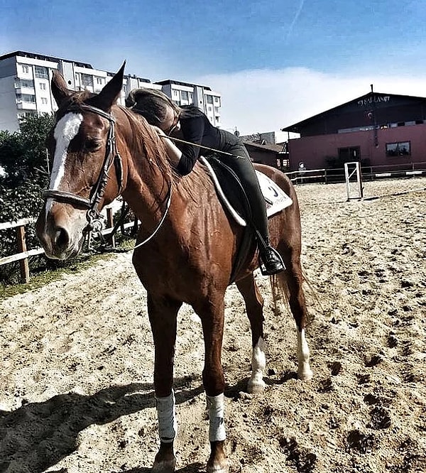 4. Бусе Нарджи обрела гармонию и покой на спине у лошади