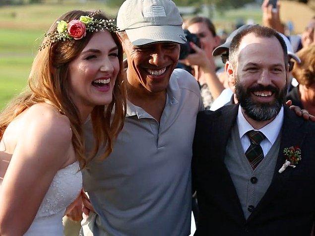 12. Barack Obama, çiftle aynı golf sahasında karşılaştı.