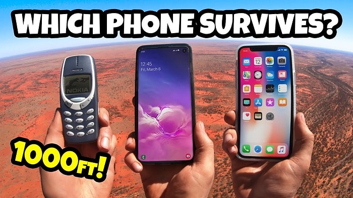 Hangisi Daha Dayanıklı Testi: Nokia 3310, iPhone 11 ve Galaxy S10 Düşme Testinde!