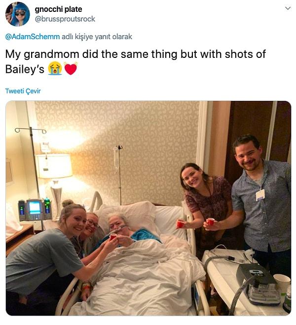 3. "Büyükannem de aynı şeyi yaptı ama bir Bailey's shot'ı ile."