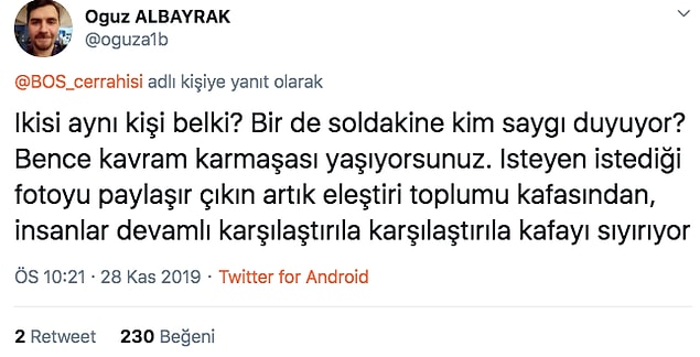 Söylediğimiz gibi bu paylaşım çok konuşuldu. Yüzlerce yanıt geldi.
