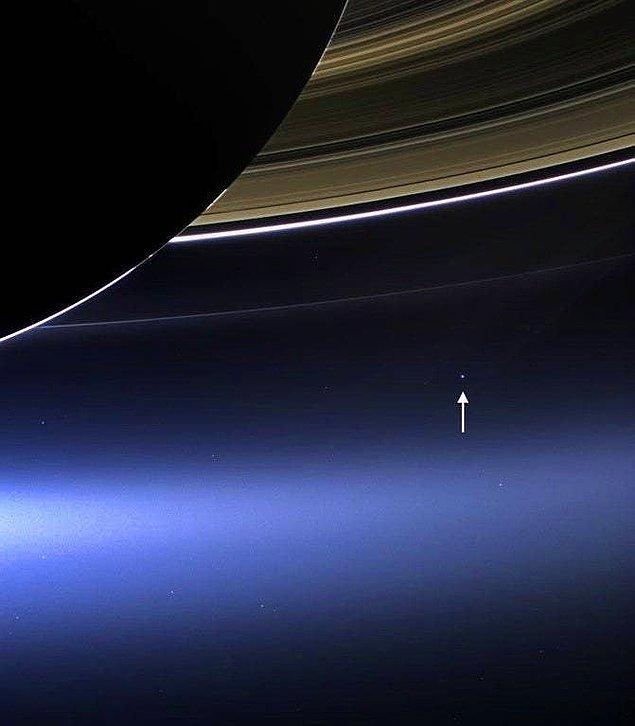 13. Yakınlarda bir gezegenden, Satürn halkalarından: