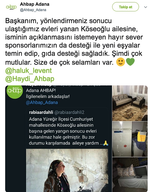 4. Evi yanan ailenin evini hayırseverlerle birlikte yeniden yaptılar, yuva oluşturdular...
