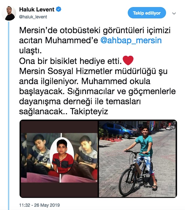 17. "Üstü kirli" diye koltuğa oturtulmayan Muhammed'e yeni kıyafetler ve hayali olan bisikleti aldılar. Muhammed'i yeni kardeş edindiler...
