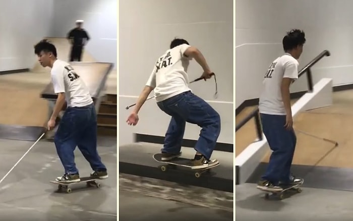 Görme Engelli Kaykaycıdan İstedikten Sonra Her Şeyi Başarabileceğinizin Kanıtı Niteliğinde Video!