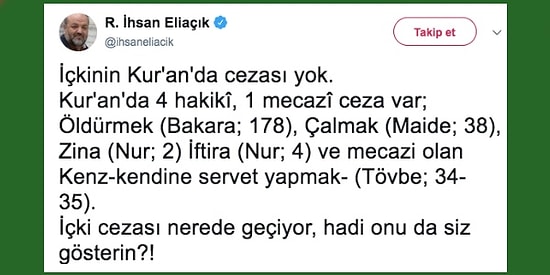 'İçkinin Kur'an'da Cezası Yok' Diyen İlahiyatçı İhsan Eliaçık'ın Başlattığı Tartışma Gündeme Bomba Gibi Düştü