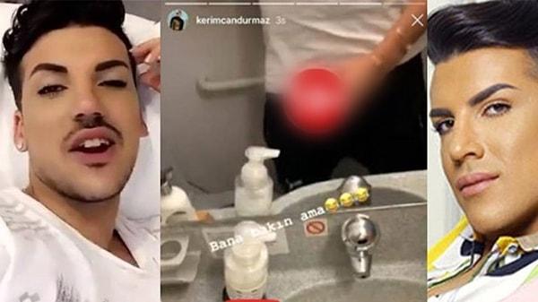 32. Sosyal medya fenomeni Kerimcan Durmaz'ın uçak tuvaletinde mastürbasyon yaptığı görüntüler sosyal medyaya düştü.