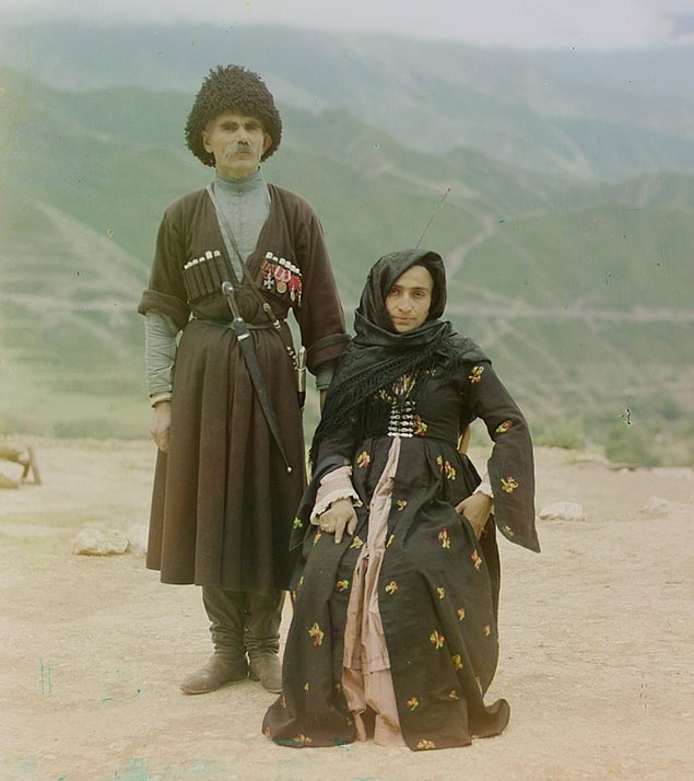 11. Dağıstanlı bir çift, Kuzey Kafkasya.