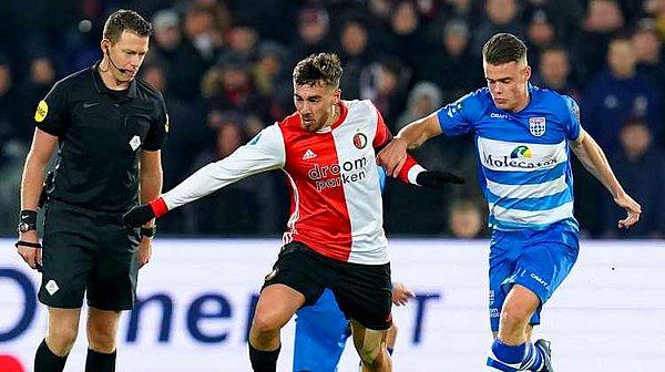 Feyenoord'un evinde Zwolle'yi 1-0'la geçtiği maçta 18 yaşındaki Ümit Milli futbolcumuz Orkun Kökçü 90 dakika sahada kaldı.