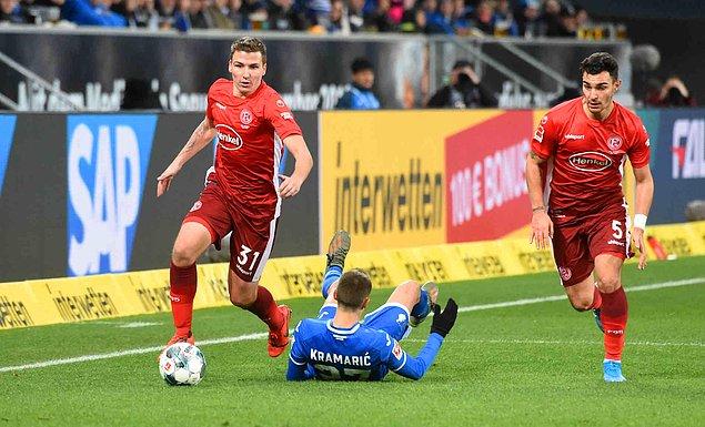 Milli takımımızın başarılı stoperi Kaan Ayhan, Fortuna Düsseldorf'un deplasmanda Hoffenheim ile 1-1 berabere kaldığı karşılaşmada 90 dakika görev aldı.