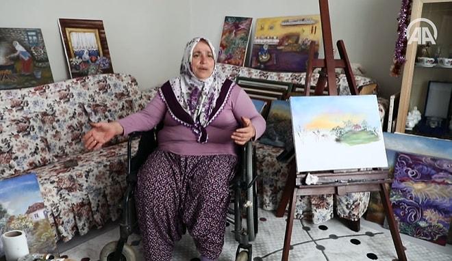 Engelli Ressam Teyzenin Köy Evindeki Sanat Yaşamı: 'Gidemediğim, Göremediğim Dağları Çizdim'