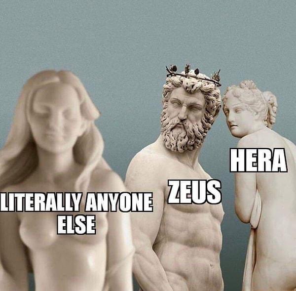 10. Ne çekti bu kadınlar senden be Zeus!