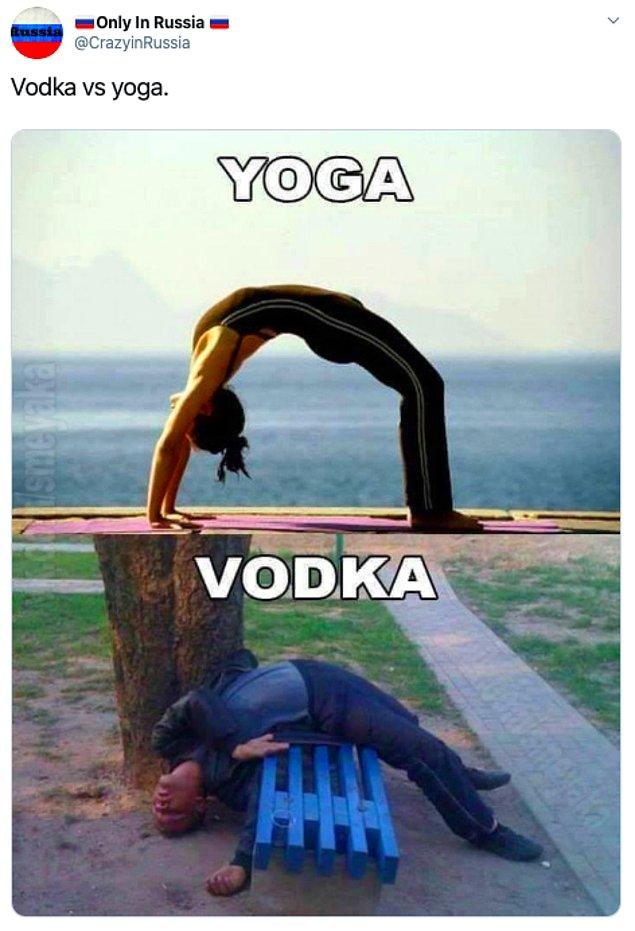 6. Vodka vs. Yoga