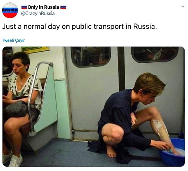 9. Rusya'da normal bir günde toplu taşıma 👇🏻