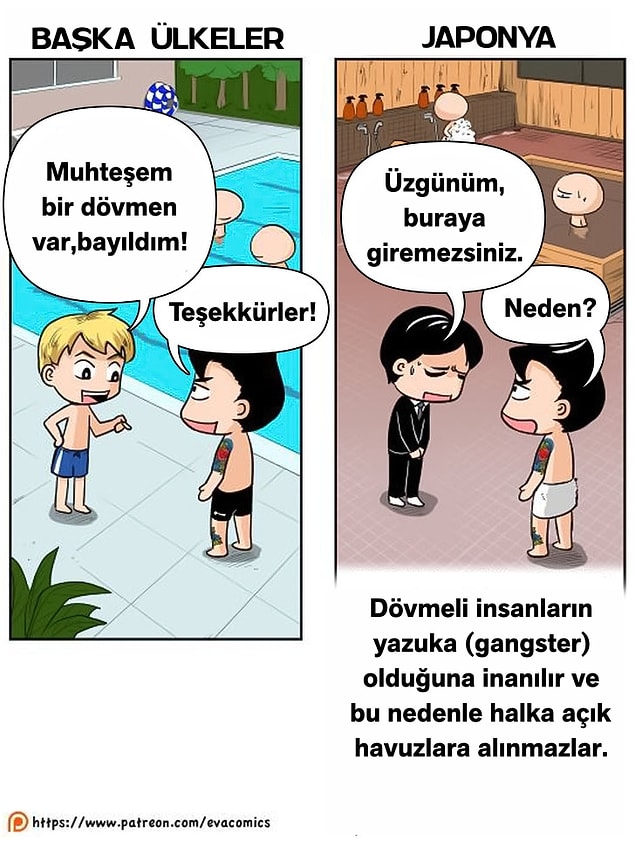 1. “Ancak dövmeniz küçükse, kapatıp yüzme havuzlarına girebilirsiniz.”